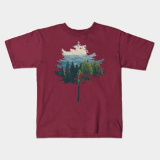 Tree Landscape Cut Out Kids T-Shirt